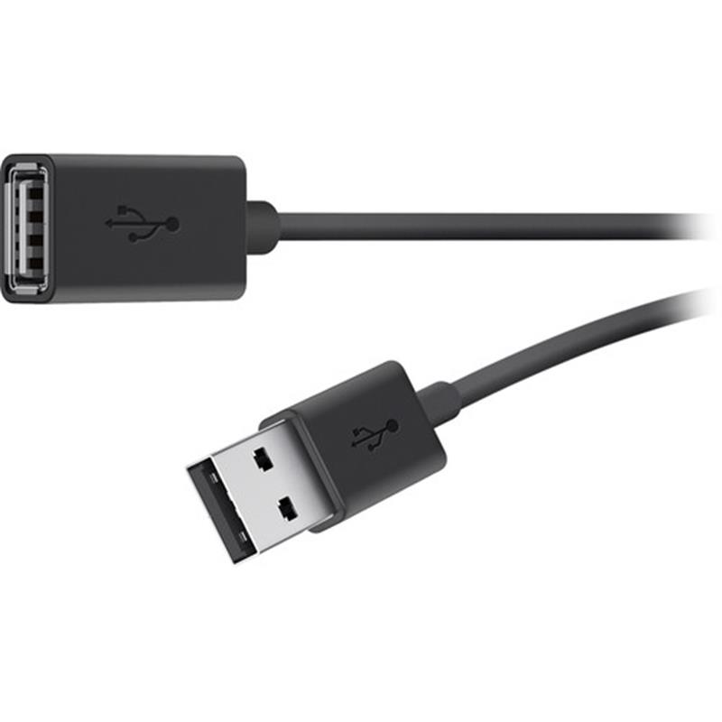 Belkin USB 2.0 A M/F 3m USB-kabel USB A Zwart
