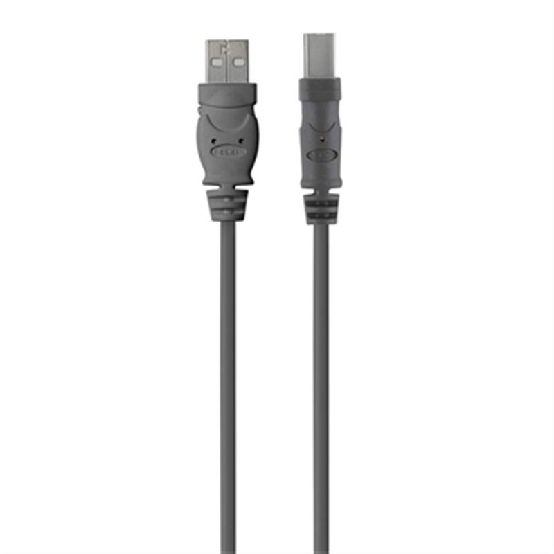 Belkin USB 2.0 A - USB 2.0 B, 3m USB-kabel USB A USB B Grijs