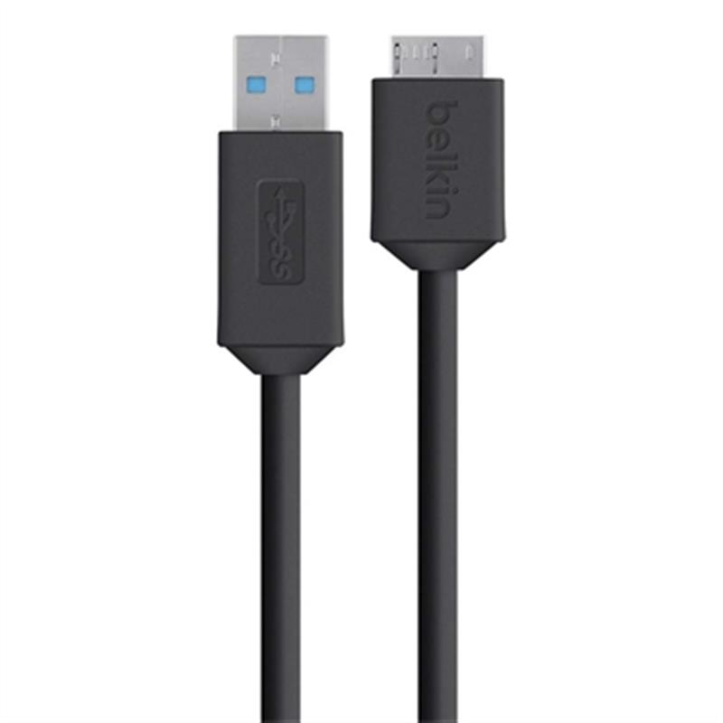 Belkin F3U166bt USB-kabel 1,8 m USB 3.2 Gen 1 (3.1 Gen 1) USB A Micro-USB B Zwart