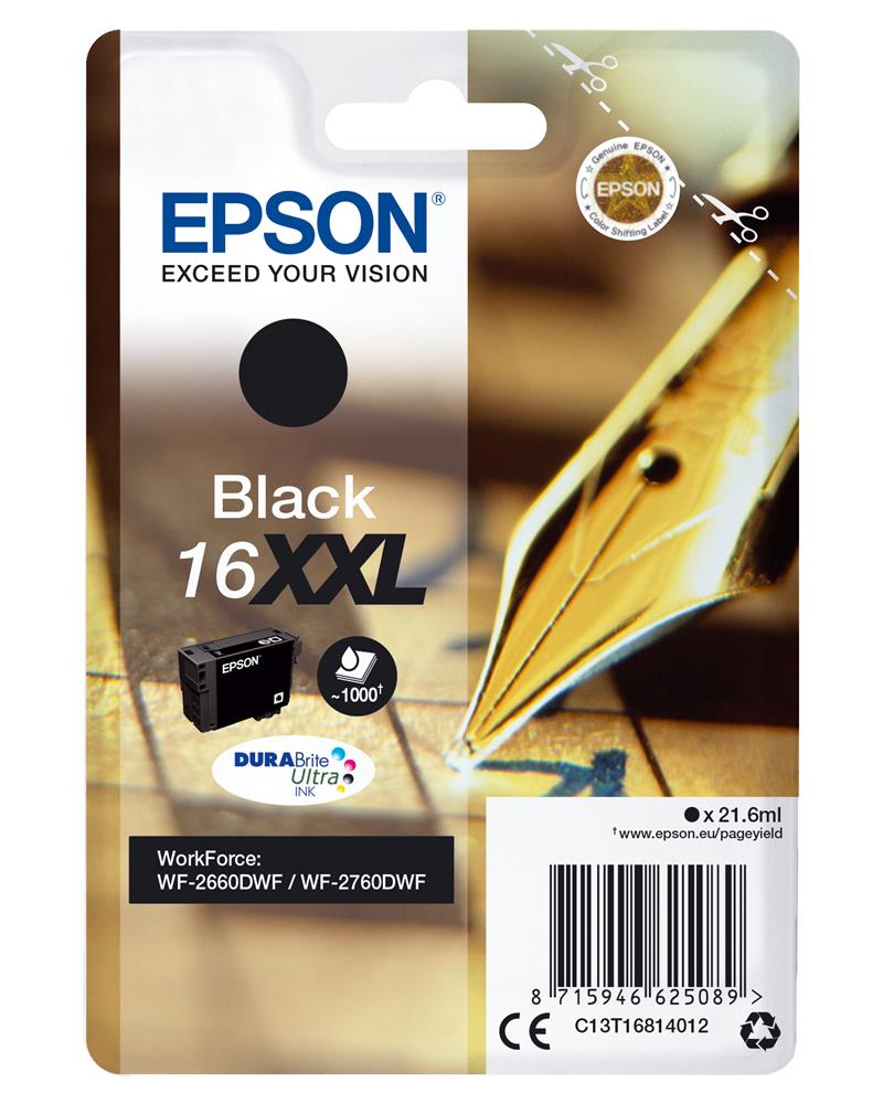 Epson Singlepack Black 16XXL DURABrite Ultra Ink