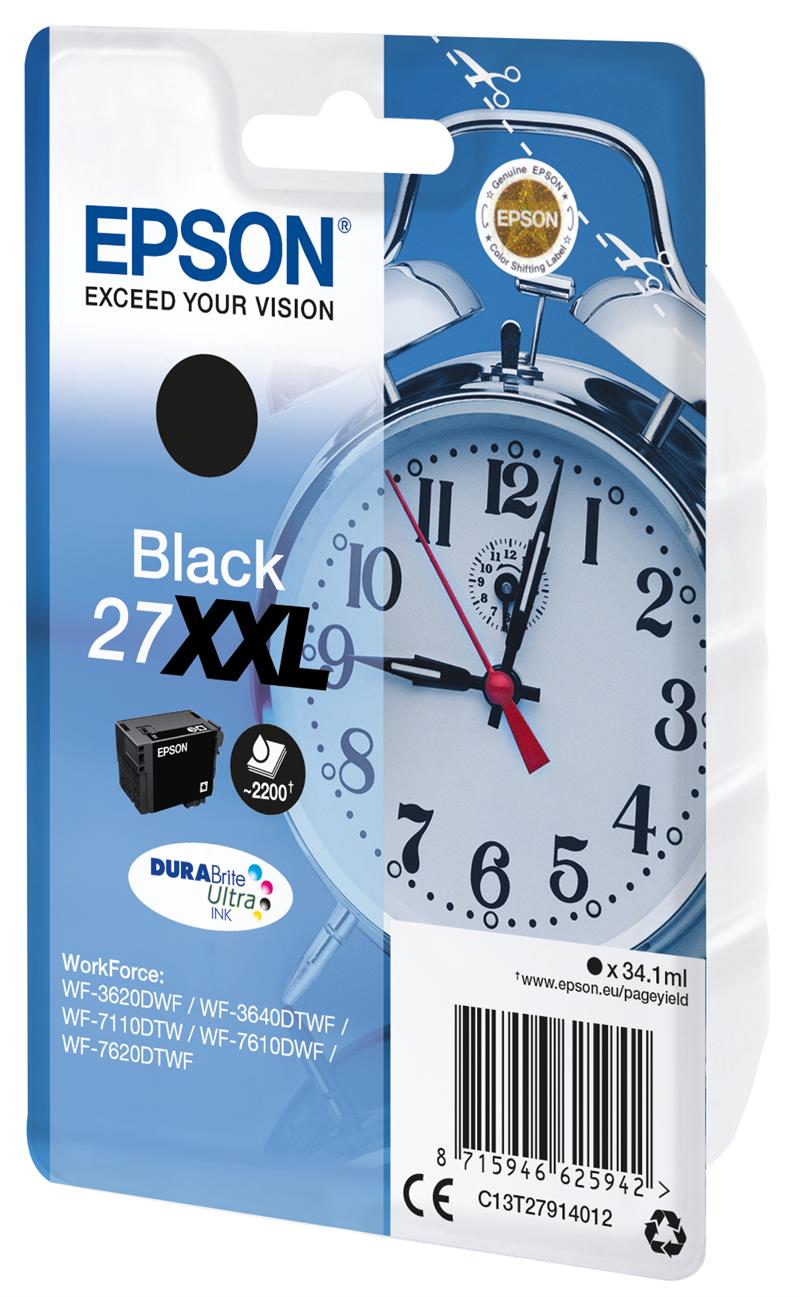 Epson Singlepack Black 27XXL DURABrite Ultra Ink