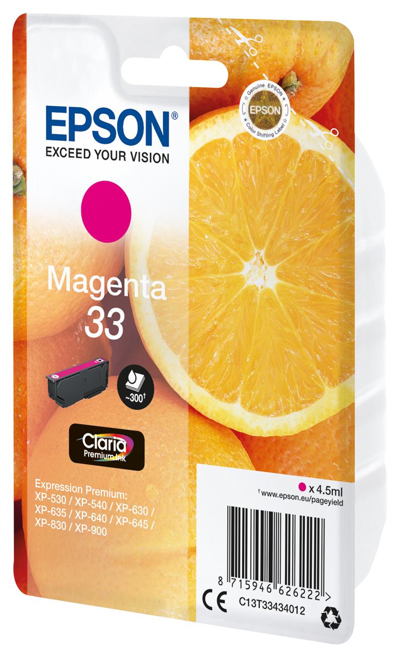 Epson Oranges Singlepack Magenta 33 Claria Premium Ink
