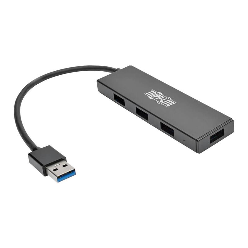 Tripp Lite U360-004-SLIM interface hub USB 3.2 Gen 1 (3.1 Gen 1) Type-A 5000 Mbit/s Zwart