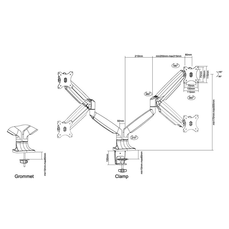 Neomounts monitorarm