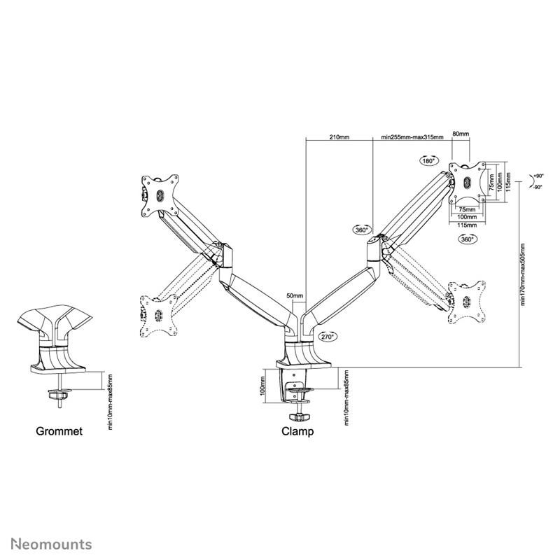 Neomounts monitorarm