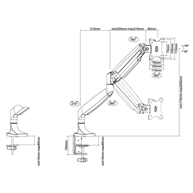 Neomounts monitorarm