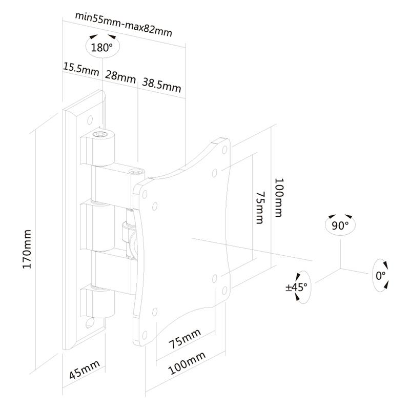 Newstar flatscreen wandsteun