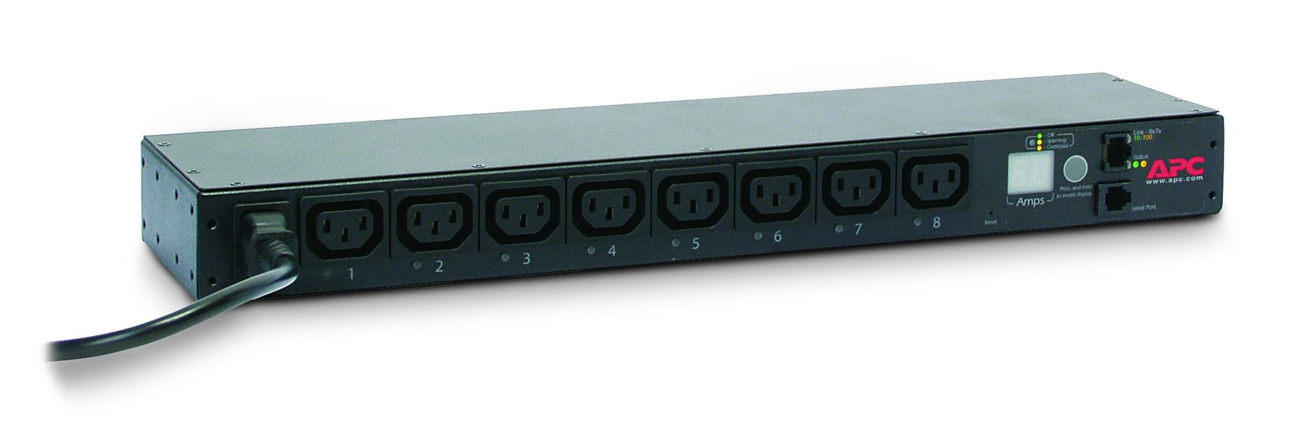 APC Rack PDU, Switched, 0U/1U, 10A, 230V, (8x) C13, C14 stekker