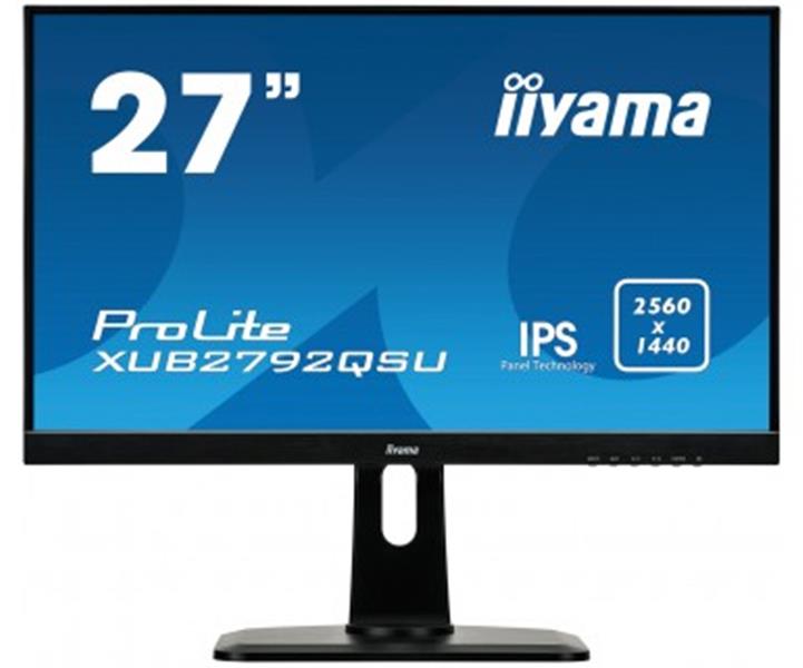iiyama ProLite XUB2792QSU-B1 LED display 68,6 cm (27"") 2560 x 1440 Pixels Wide Quad HD Flat Mat Zwart