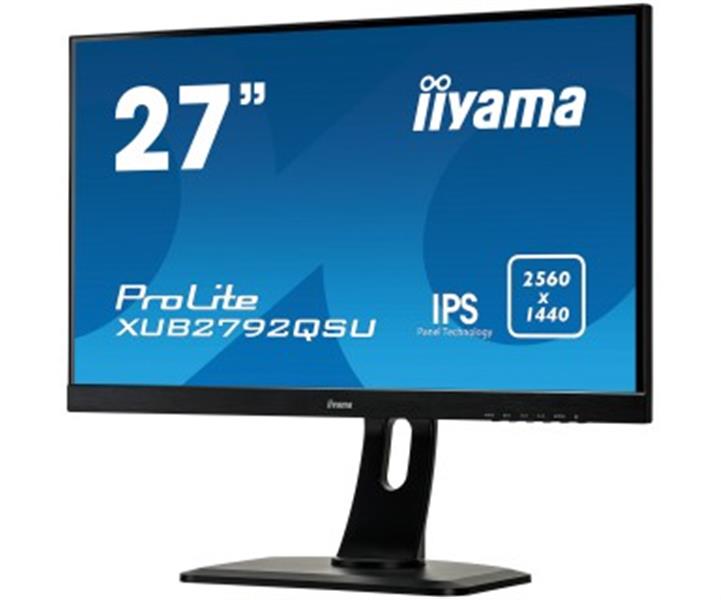 iiyama ProLite XUB2792QSU-B1 LED display 68,6 cm (27"") 2560 x 1440 Pixels Wide Quad HD Flat Mat Zwart