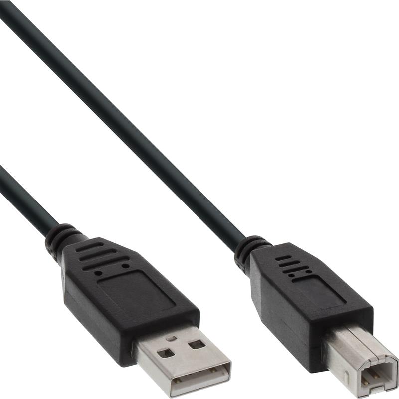 InLine USB 2 0 kabel zwart AM BM 7m