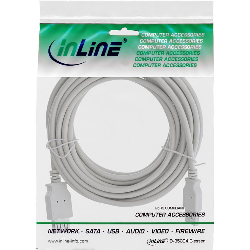 InLine USB 2 0 kabel beige grau A M V 3m