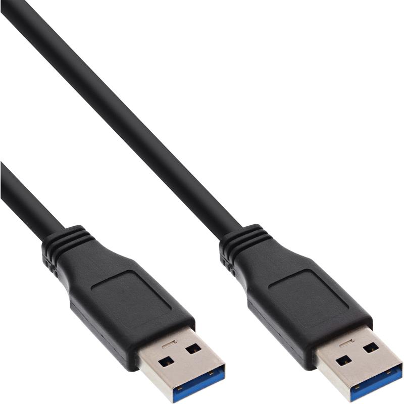 InLine USB 3 0 Cable Type A male to A male black 2m