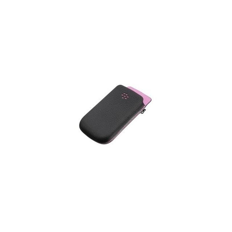  ACC-32840-202 BlackBerry Leather Pocket Torch 9800 9810 Black Pink Accent