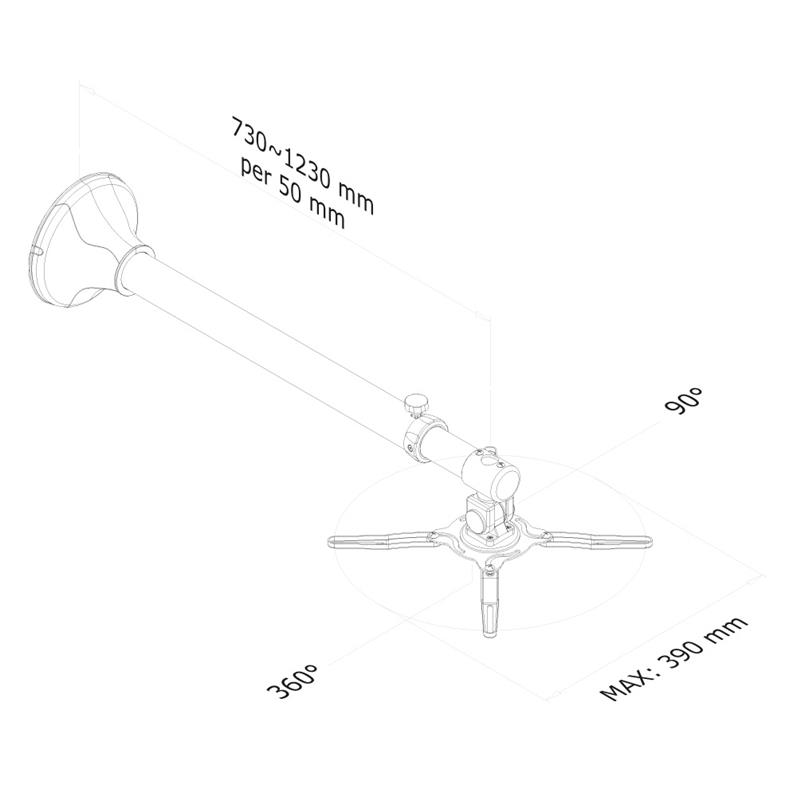 Neomounts projector wandsteun