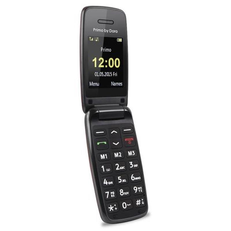 Doro Primo 401 5 08 cm 2 115 g Zwart Rood Instapmodel telefoon