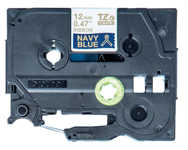 Brother TZE-RN34 labelprinter-tape Goud op navyblauw