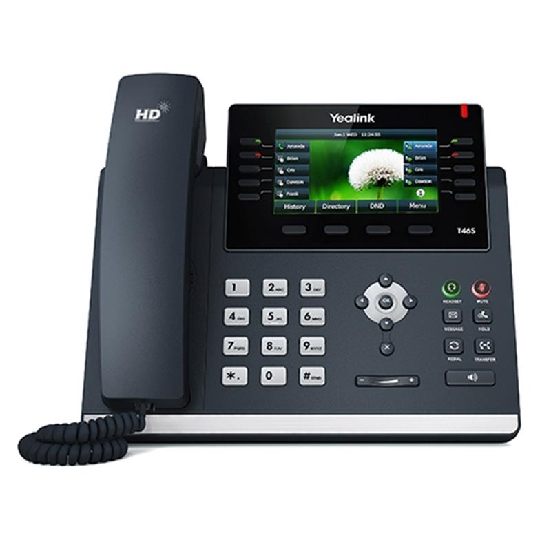Yealink SIP-T46S IP telefoon Zwart 16 regels LCD