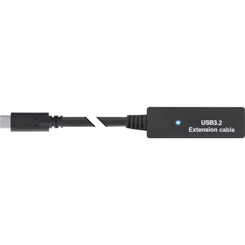 InLine USB 3 2 Gen 1 active extension USB-C male to USB-A female 5m