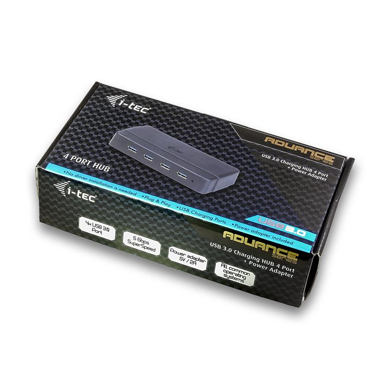 i-tec USB 3.0 Charging HUB 4 Port + Power Adapter