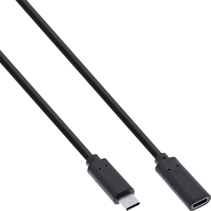 InLine USB 3 2 Cable Type C male female black 1m