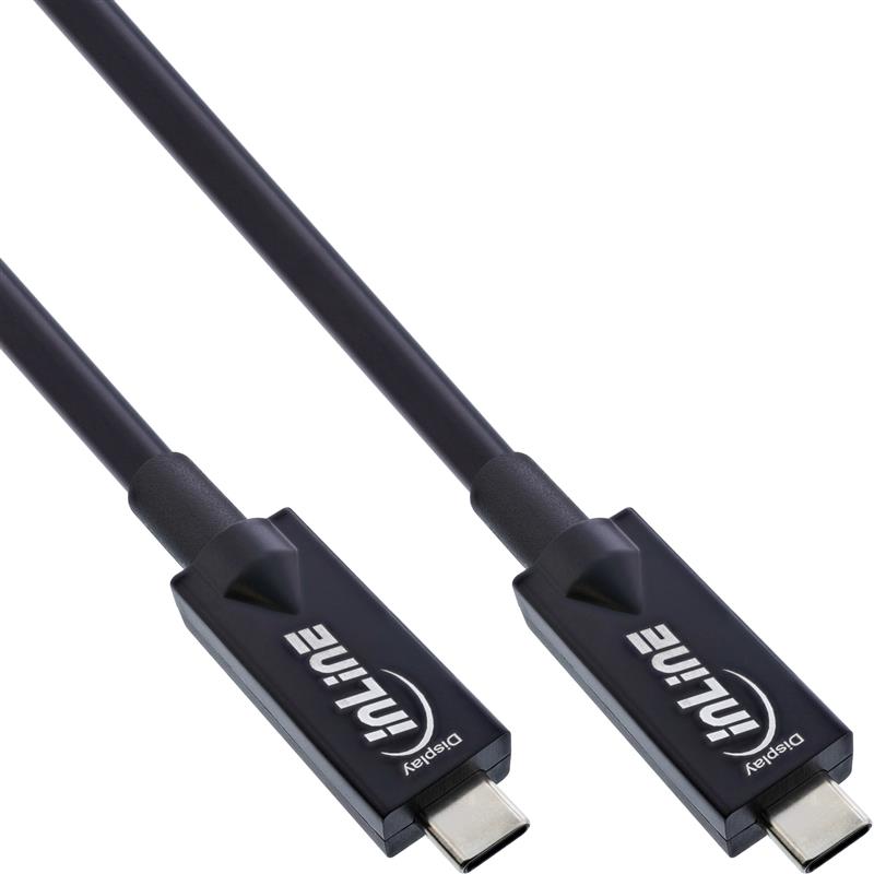 InLine USB 3 2 Gen 2 AOC cable USB-C male male black 7 5m