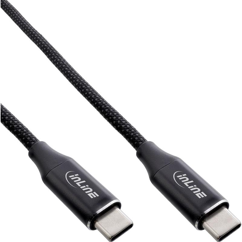 InLine Magnetic USB-C cable USB-C male male 100W black 1 5m