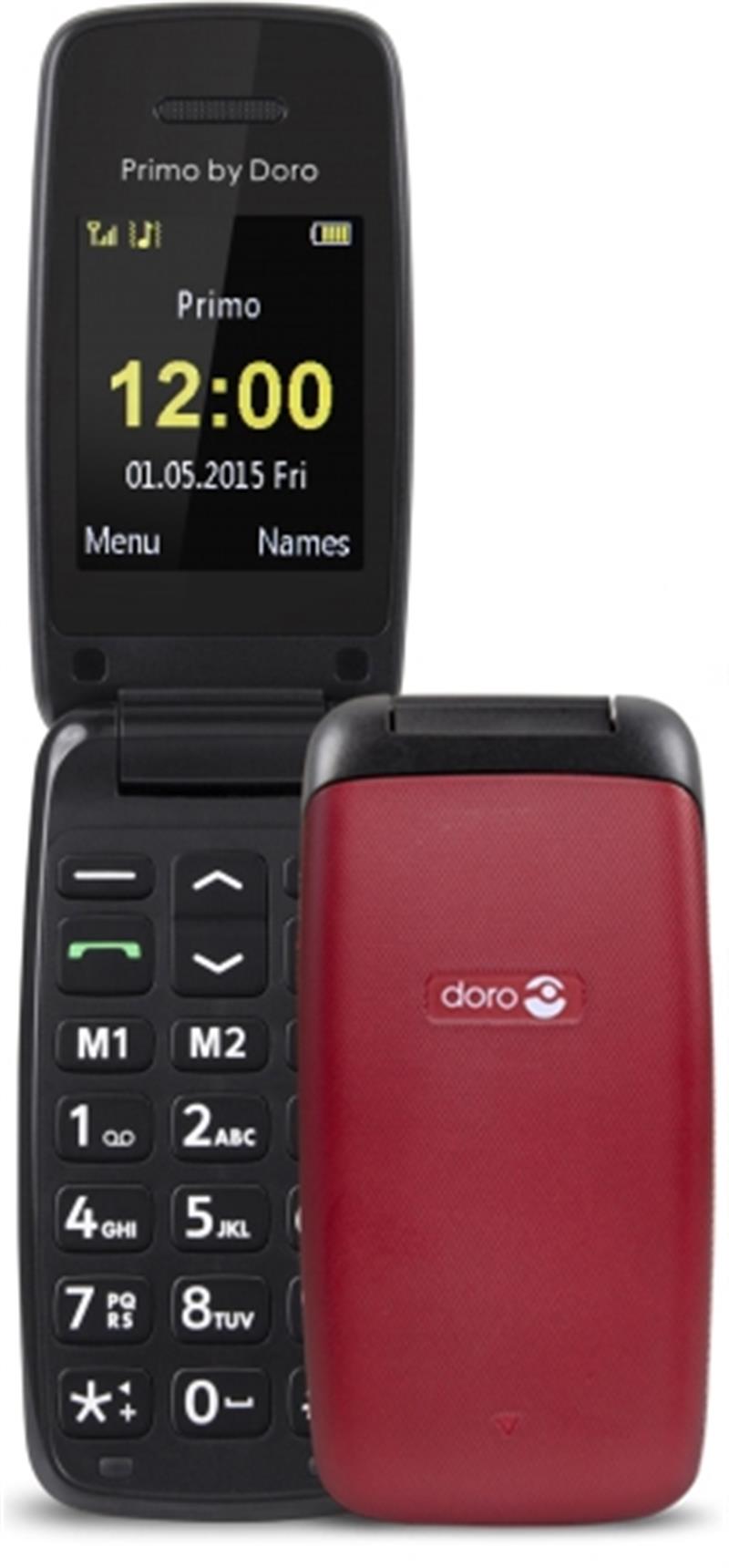 Doro Primo 401 5 08 cm 2 115 g Zwart Rood Instapmodel telefoon