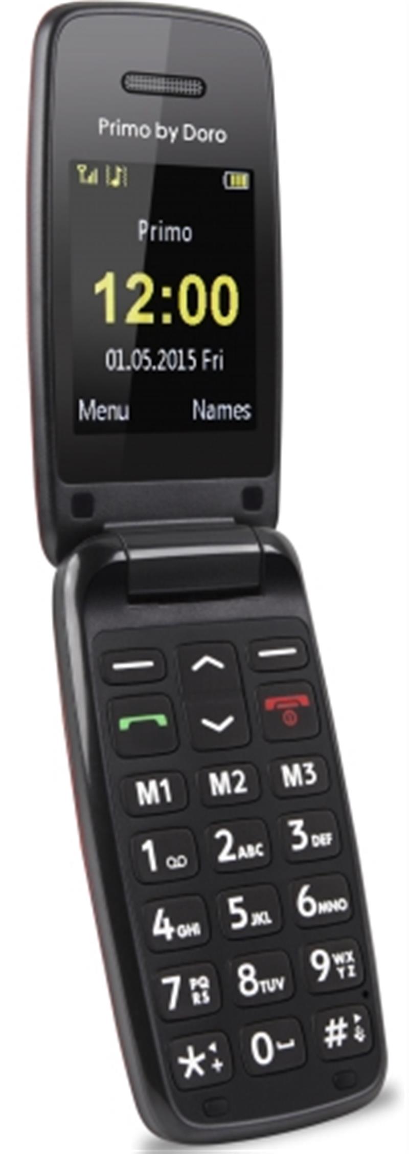 Doro Primo 401 5 08 cm 2 115 g Zwart Rood Instapmodel telefoon
