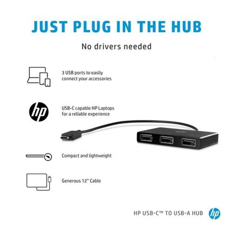 HP USB-C naar USB-A hub