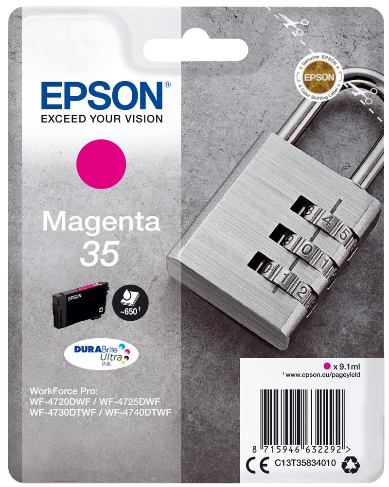 Epson Padlock Singlepack Magenta 35 DURABrite Ultra Ink