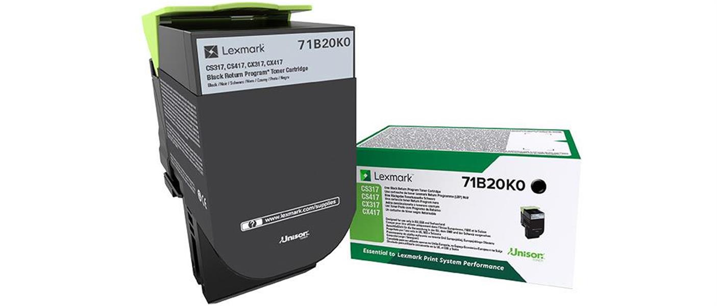 Lexmark 71B20K0 tonercartridge Origineel Zwart 1 stuk(s)