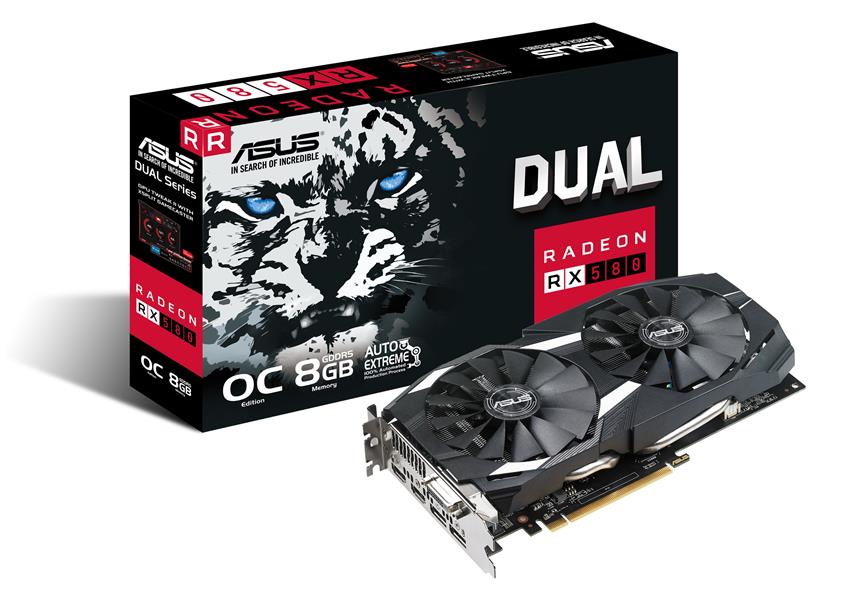 ASUS DUAL-RX580-O8G AMD Radeon RX 580 8 GB GDDR5