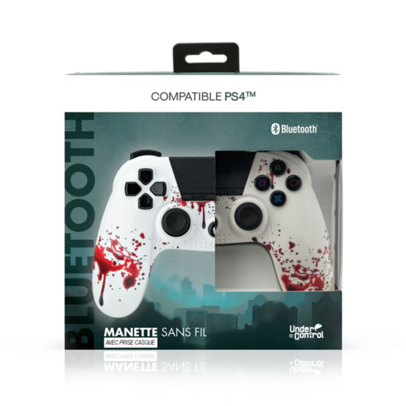 Under Control- PS4 bluetooth controller met koptelefoon aansluting - zombie