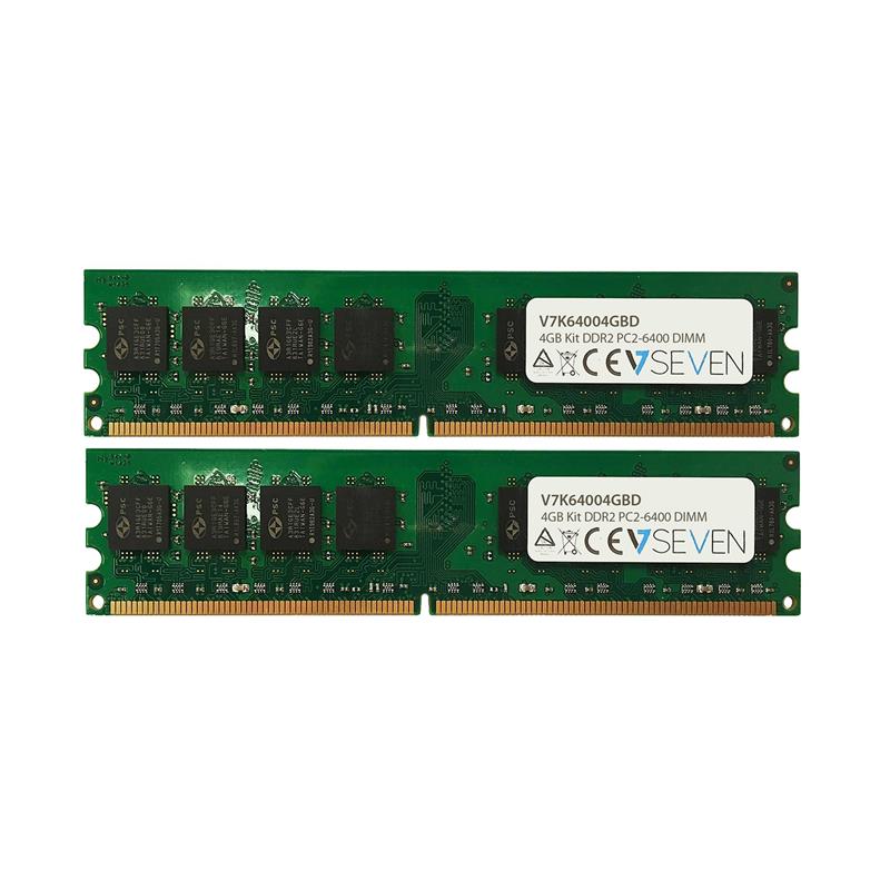 V7 V7K64004GBD geheugenmodule 4 GB 2 x 2 GB DDR2 800 MHz