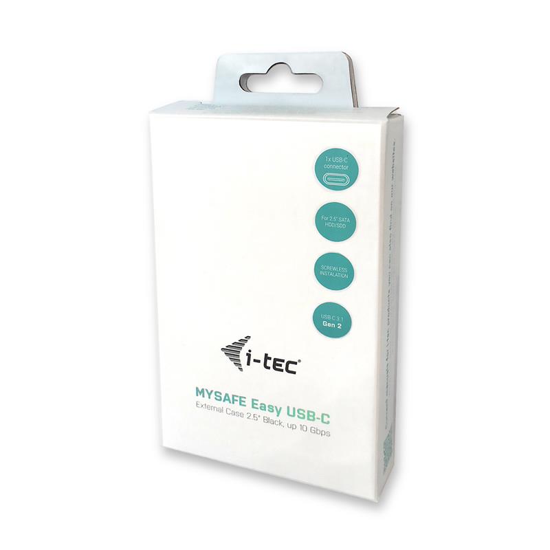 i-tec C31MYSAFEU313 behuizing voor opslagstations 2.5"" HDD-/SSD-behuizing Zwart