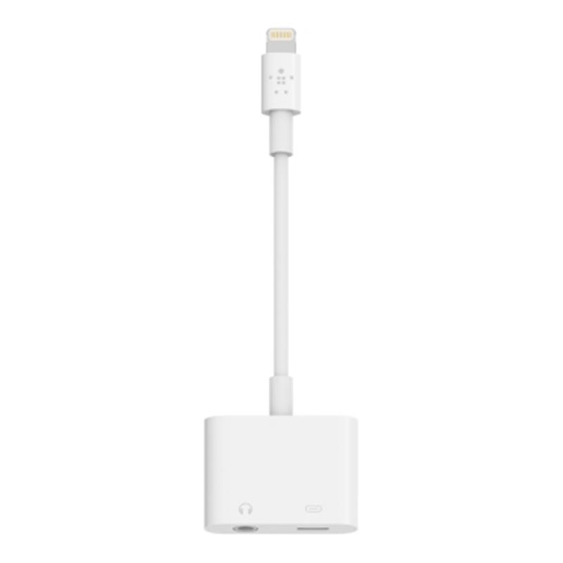 Belkin RockStar mobiele telefoonkabel Wit Lightning Lightning + 3.5mm