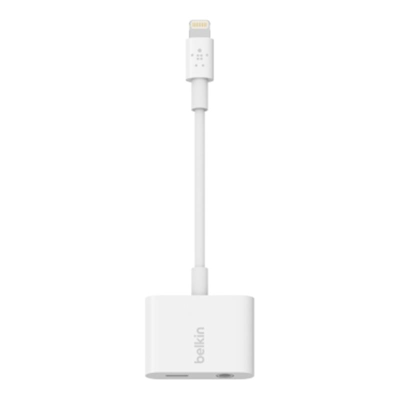 Belkin RockStar mobiele telefoonkabel Wit Lightning Lightning + 3.5mm