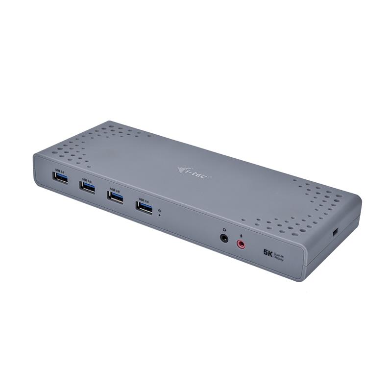 i-tec CADUAL4KDOCK notebook dock & poortreplicator Bedraad USB 3.2 Gen 1 (3.1 Gen 1) Type-C Zwart, Turkoois