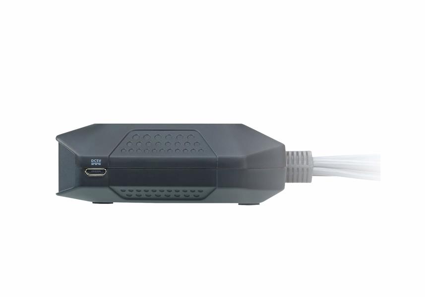 ATEN 2-poorts USB DisplayPort-kabel KVM-switch met externe poortselectieschakelaar