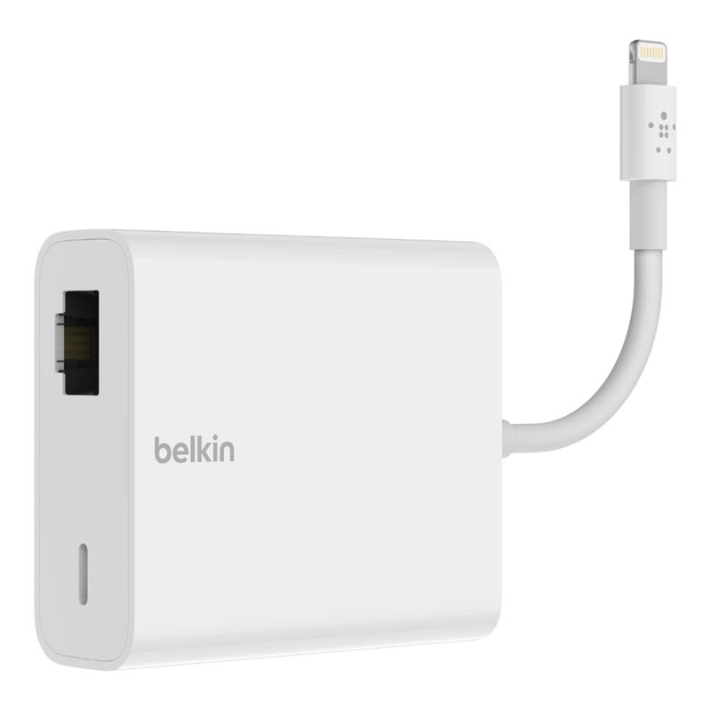 Belkin Ethernet + Power Adapter met Lightning Connector