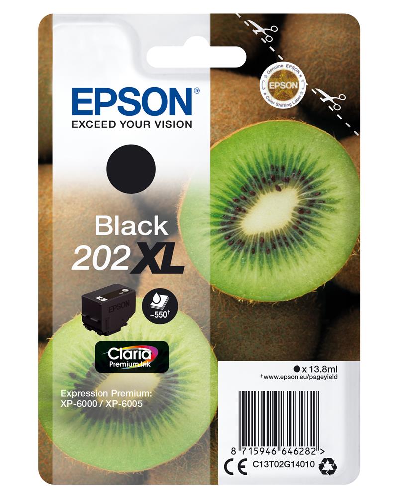 Epson Kiwi Singlepack Black 202XL Claria Premium Ink