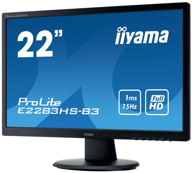 iiyama ProLite E2283HS-B3 LED display 54,6 cm (21.5"") Full HD Flat Mat Zwart