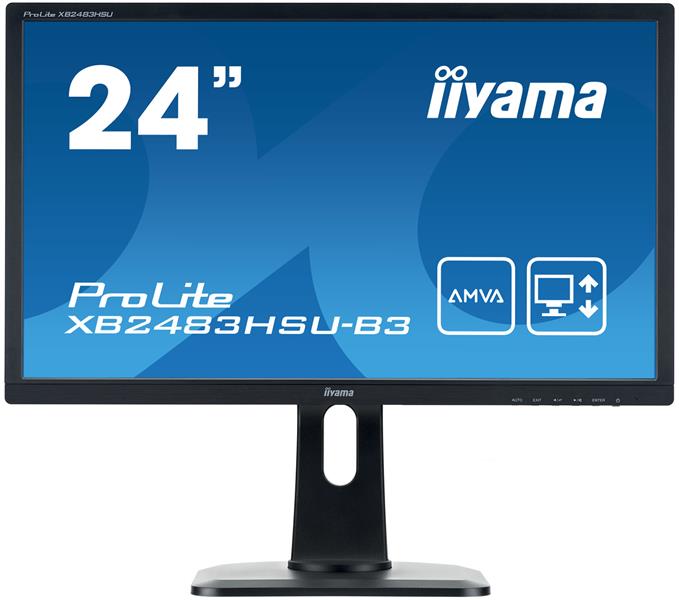 iiyama ProLite XB2483HSU-B3 LED display 60,5 cm (23.8"") 1920 x 1080 Pixels Full HD Flat Mat Zwart