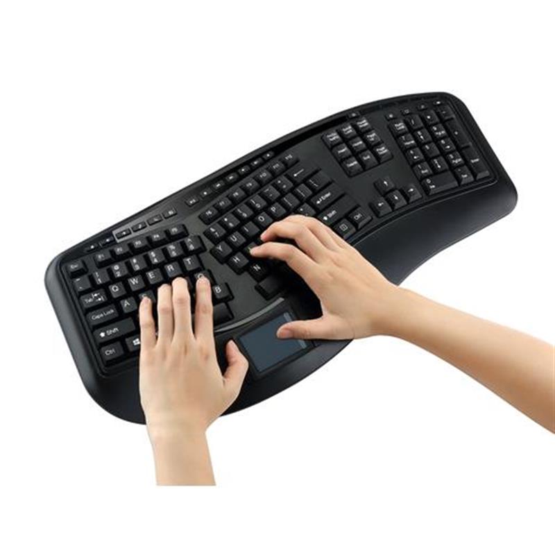 Adesso Tru-Form 4500 toetsenbord RF Draadloos QWERTY Engels, Amerikaans Engels Zwart