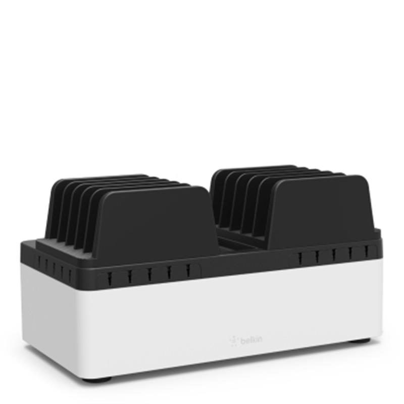 Belkin Store & Charge - Laadstation met vaste compartimenten (10-poort USB laadstation inbegrepen)