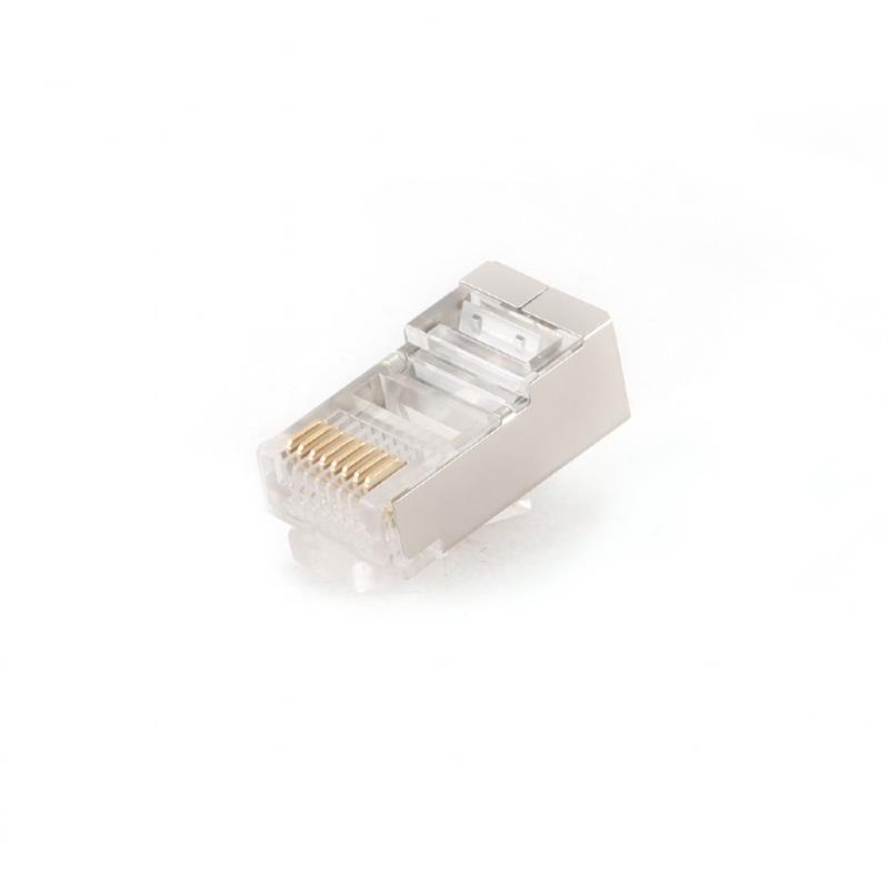 Gembird STP Shielded connector 8-pins 8P8C RJ45 voor CAT6 Cable Solid bag 10 pcs *RJ45M