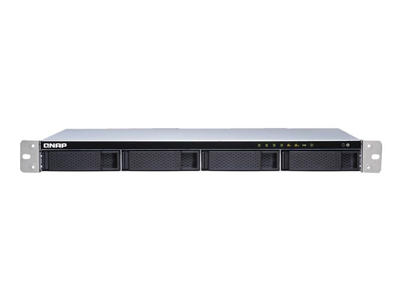 QNAP TS-431XeU Ethernet LAN Rack (1U) Zwart, Roestvrijstaal NAS