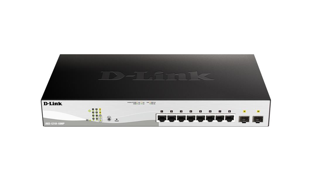 D-Link DGS-1210-10MP netwerk-switch Managed L2/L3 Gigabit Ethernet (10/100/1000) Power over Ethernet (PoE) Zwart
