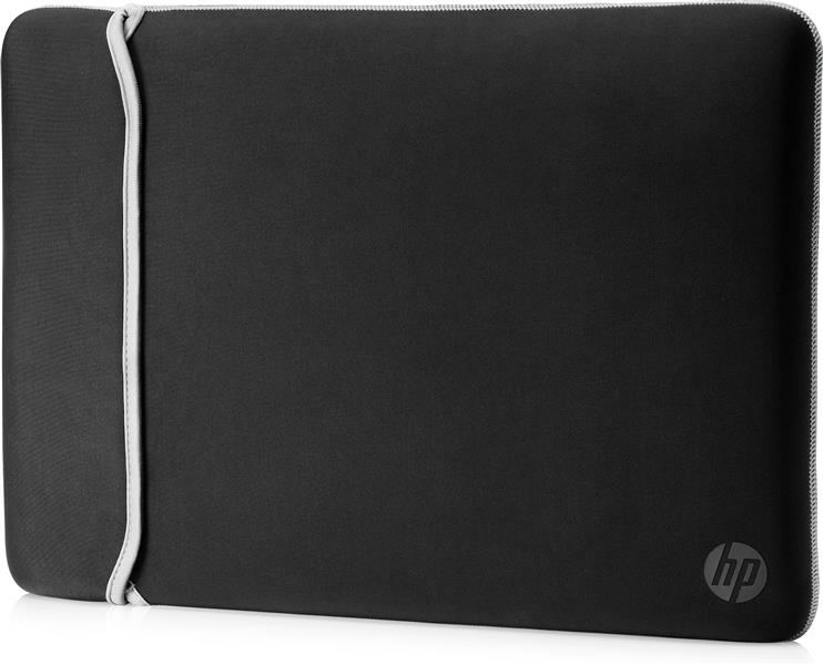 HP 14"" Neoprene Reversible Sleeve notebooktas 35,6 cm (14"") Opbergmap/sleeve Zwart, Zilver